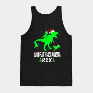 Godfather T Rex Matching Family Christmas Dinosaur Shirt Tank Top